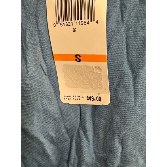 Nine West Womens Small Blue Long Sleeve Wrap Front Tunic 68% Modal Lightweight - Picture 2 of 5